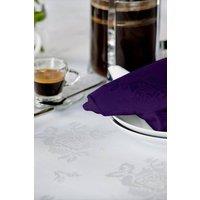 Vision Polyester Rose Design Coloured Napkin in Purple | Size: 56 cm x 56 cm