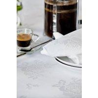 Vision Polyester Rose Design Coloured Napkin in White | Size: 41 cm x 41 cm