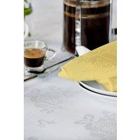Vision Polyester Rose Design Coloured Napkin in Yellow | Size: 56 cm x 56 cm