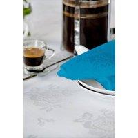 Vision Polyester Rose Design Coloured Napkin in Bright Blue | Size: 56 cm x 56 cm