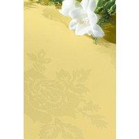 Vision Polyester Rose Design Tablecloth in Yellow | Size: 137 cm x 137 cm