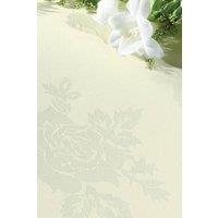Vision Polyester Rose Design Tablecloth in Ivory | Size: 137 cm x 229 cm