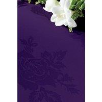 Vision Polyester Rose Design Tablecloth in Purple | Size: 178 cm x 274 cm