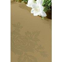 Vision Polyester Rose Design Tablecloth in Light Tan | Size: 137 cm x 137 cm