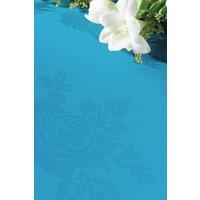 Vision Polyester Rose Design Tablecloth in Bright Blue | Size: 137 cm x 137 cm