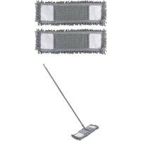 JVL Extendable Chenille Mop with 2 Replacement Heads - Grey