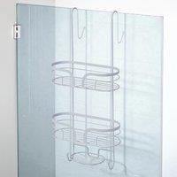 Showerdrape Dante Modern 2-Tier Shower Caddy - Bathroom Shower Storage in White
