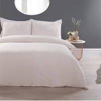 Smart Living Luxurious Pom Pom Fleece Duvet Cover with Pillowcases in Cream | Size: Single