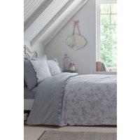 Dreams & Drapes 'Kristen' Frill Detail Duvet Cover Set in Grey | Size: Single