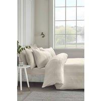 Catherine Lansfield 'So Soft Satin Stripe' Duvet Cover Set in Cream | Size: Double
