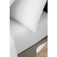 Catherine Lansfield Cosy 100% Brushed Cotton 40cm Extra Deep Fitted Sheet in White | Size: Super King Fitted