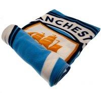 Manchester City FC Official PL Fleece Blanket in Blue
