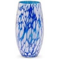 simpa Molten Glass Centerpiece Flower Vase in Blue