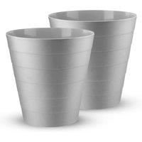 MANTRARAJ 6L Plastic Waste Bin Round Waste Basket Bin Dustbin For Kitchen Office in Grey | Size: 1 Pack