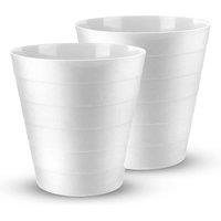 MANTRARAJ 6L Plastic Waste Bin Round Waste Basket Bin Dustbin For Kitchen Office in White | Size: 2 Pack