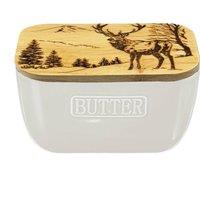Selbrae House Scenic Stag White Butter Dish