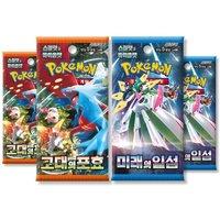 That Chunky Yellow Mouse Pokemon Paradox Rift Korean Booster Pack Bundle - 4 Packs