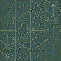 World of Wallpaper Metro Prism Wallpaper in Emerald