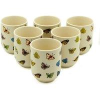 KDMD Herbal Tea Cups with Butterflies - Set of 6, Handcrafted & Elegant