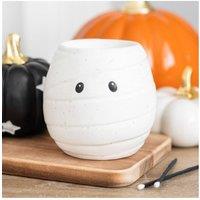 KDMD Mummy Shaped Oil Burner & Wax Warmer - Halloween Home Decor (11cm) in White