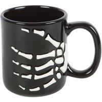 KDMD Skeleton Hand Mug - 350ml Cozy Coffee Cup, Unique Skeleton Design in Black