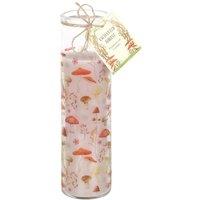 KDMD Enchanted Forest Mushroom Tube Candle -, 65H Burn in Pale Pink