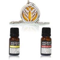 KDMD Aromatherapy Diffuser Necklace & Essential Oils Set in Amber
