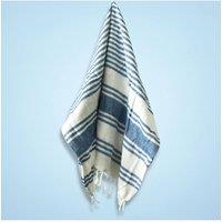 KDMD Ocean Blue Hamman Spa Towel 90x170cm - Soft, Absorbent Cotton Blend in White | Size: 90x170 cm
