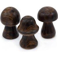 KDMD Set of 3 Mini Incense Mushrooms - Handcrafted Aromatherapy Decor in Brown