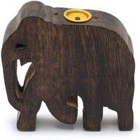 KDMD Elephant Incense Holder for Cones & Sticks - Decorative & Functional in Brown