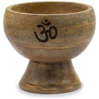 KDMD Large Om Ritual Incense Cone Holder - 11x6cm, Ash Catcher & Decor in Brown | Size: 11x6 cm