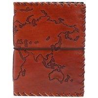 KDMD Travel Journal with Wrap - Light Tan, 96 Pages, 17x13cm in Tan | Size: 17x13 cm