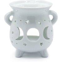 KDMD Moon Phase White Cauldron Oil Burner - Relaxing Aromatherapy Decor