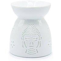 KDMD White Oil Burner with Buddha Cutout - Diffuser & Decor for Serenity