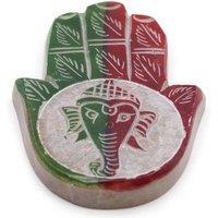 KDMD Ganesha Soapstone Hamsa Incense Holder-Spiritual Decor & Aromatherapy