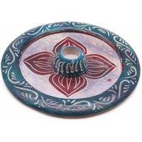 KDMD Elegant Soapstone Four-Petal Incense & Cone Holder-Decorative & Stable