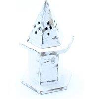 KDMD White Washed Pyramid Incense Holder-Mini House Dcor