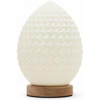 KDMD Teardrop New Wave USB Lamp with 3 Brightness Settings in Off-White