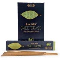 KDMD Banjara Tribal Sweetgrass Smudge Incense-Handmade, Uplifting, 12 Sticks in Brown