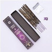 KDMD Amethyst Crystal & Lavender Smudge Incense Sticks in Brown