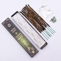 KDMD Aventurine Crystal & Chocolate Smudge Incense Set in Brown