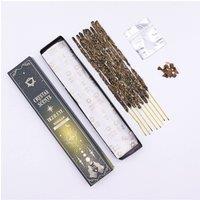 KDMD Vanilla Tiger Eye Crystal Smudge Incense Sticks-Relaxing Aromatherapy in Brown