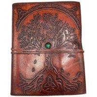 KDMD Large Tree of Life Leather Journal - 20x16x2cm in Brown | Size: 20 x 16 x 2 cm