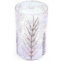 KDMD Natural Floral Glass Vase & Candle Holder - Pino 19x11cm in Clear | Size: 19x11 cm