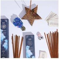 KDMD Leo Lemongrass Incense Set with Citrine & Horoscopes in Navy