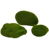 KDMD Faux Moss Three-Piece Pack for Retail Displays & Decor in Green