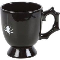 KDMD Gothic Black Spider Teacup - 400ml, Elegant Dark Tea Mug