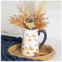 KDMD Autumn Harvest Moon Ceramic Flower Jug -Elegant Fall Decor Centerpiece in Ivory
