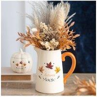 KDMD Autumn Magic Ceramic Flower Jug for Seasonal Decor in Cream