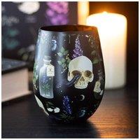 KDMD Venom & Vines Gothic Skull 500ml Stemless Glass - Wine & Cocktail Cup in Black